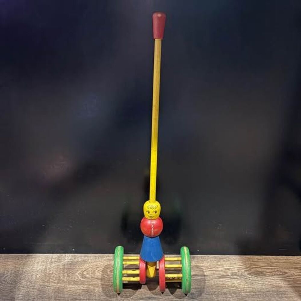 Vintage 1950s Playskool Wooden Pull-Push Toy